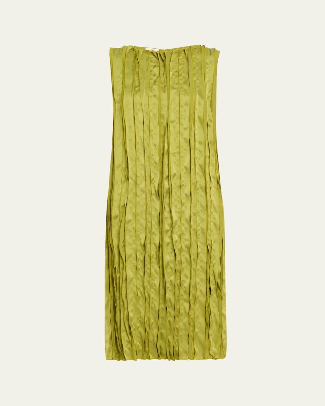Sleeveless Self-Paneled Midi Dress